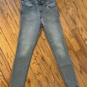 FRAME Le High Skinny Stretch Light Wash Jeans Gray Women's‎ Size 28